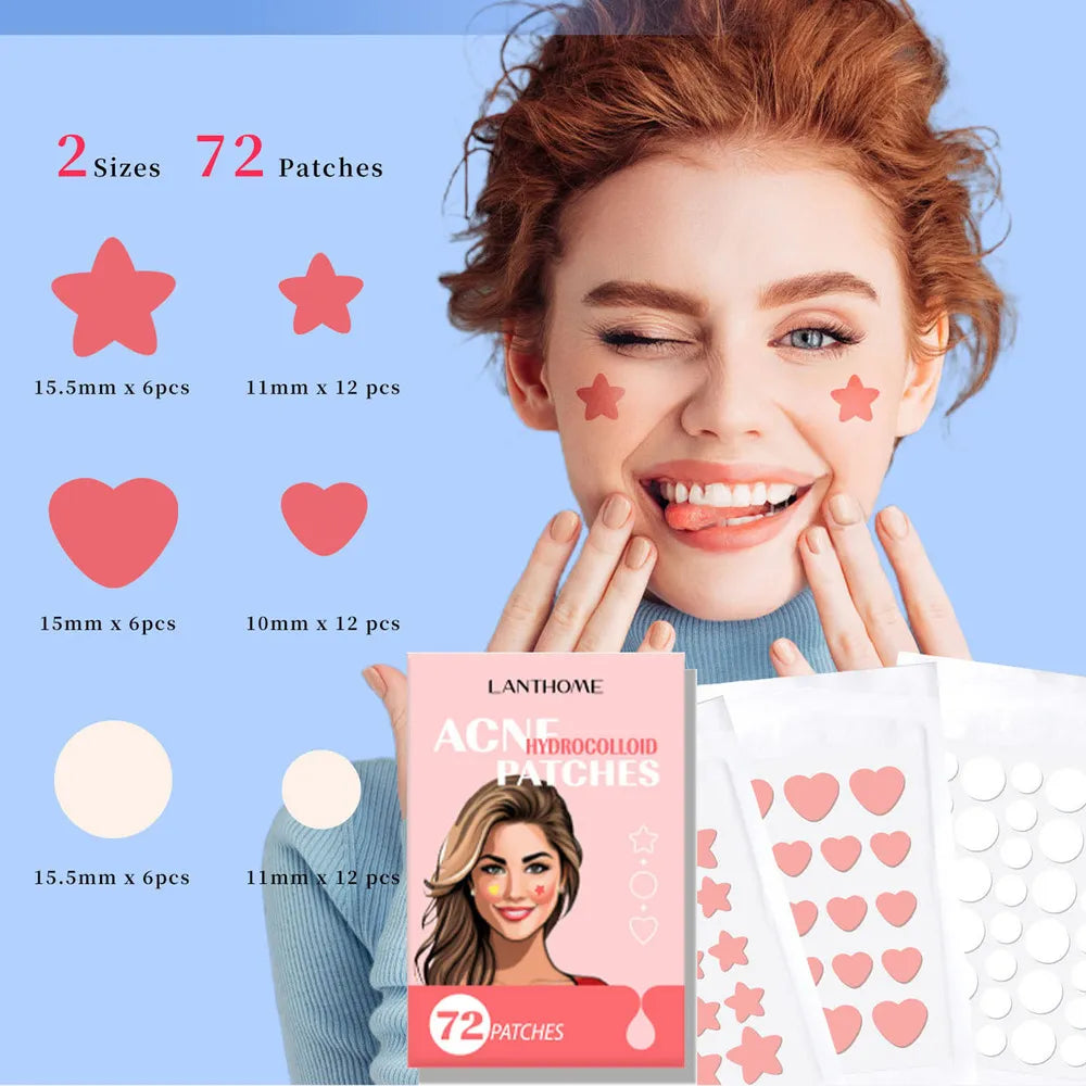 Invisible Star-Shaped Hydrocolloid Patch for A