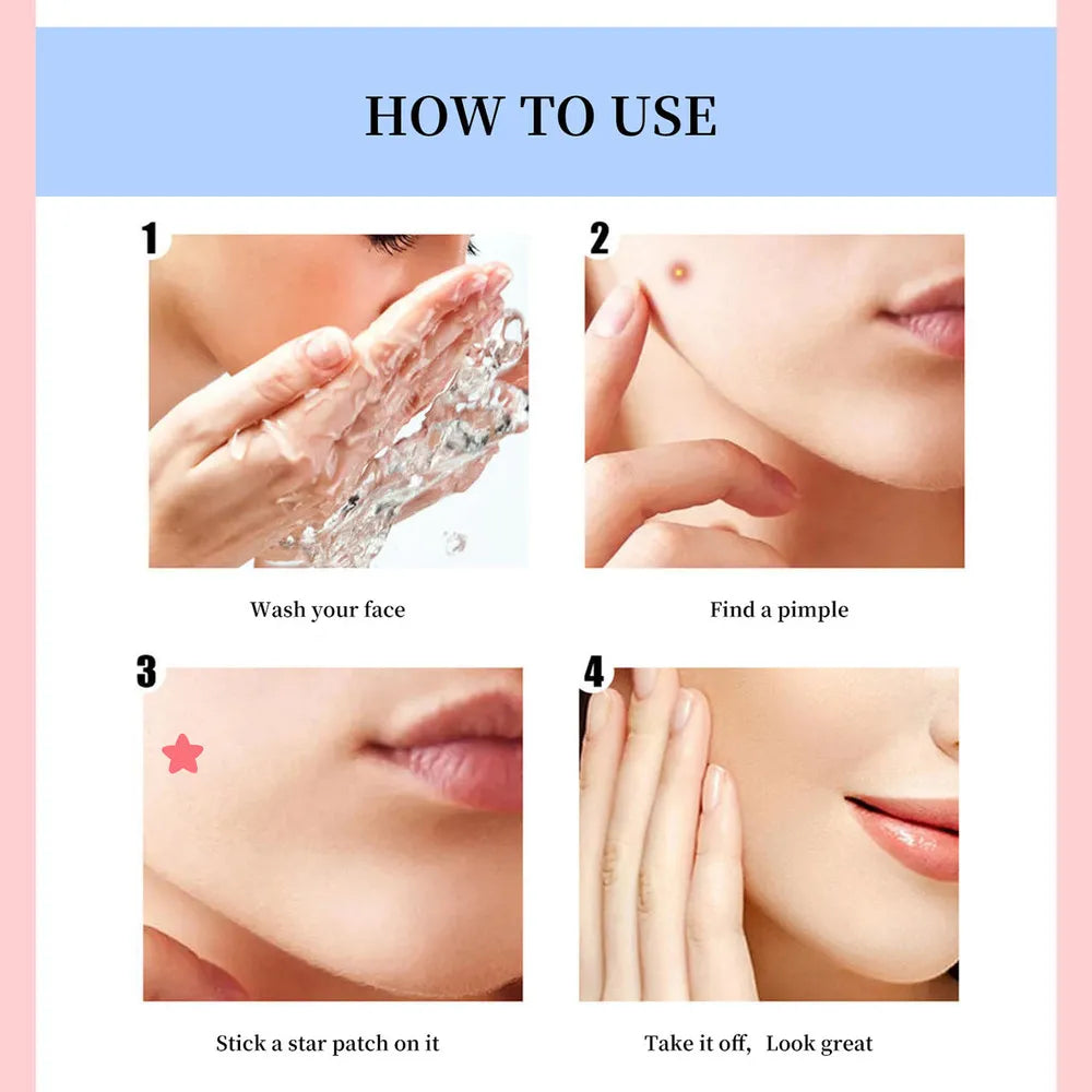 Invisible Star-Shaped Hydrocolloid Patch for A